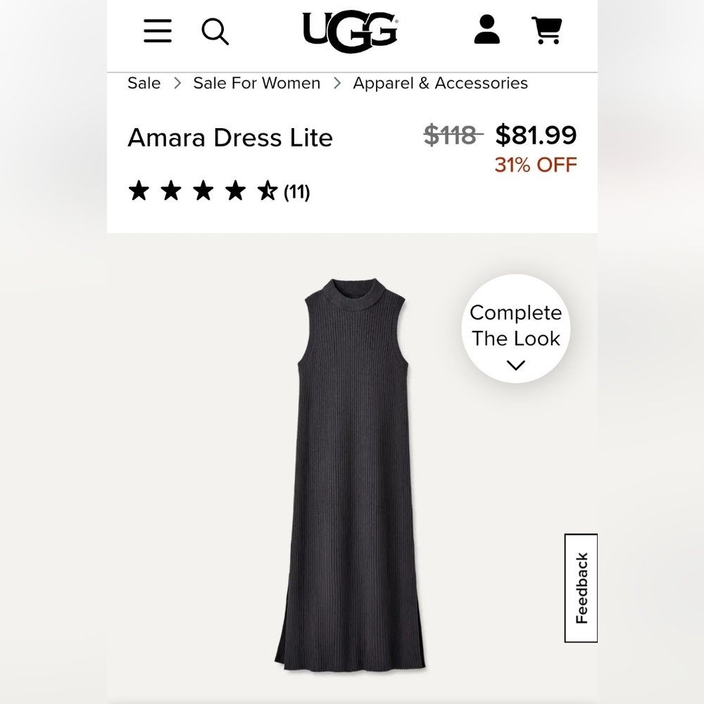 UGG Amara Maxi Dress - Charcoal